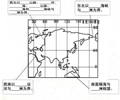 《亚洲的自然环境》习题