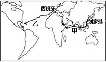 主要是让学生会区别新航路开辟和郑和下西洋的不同,从中选出正确答案.