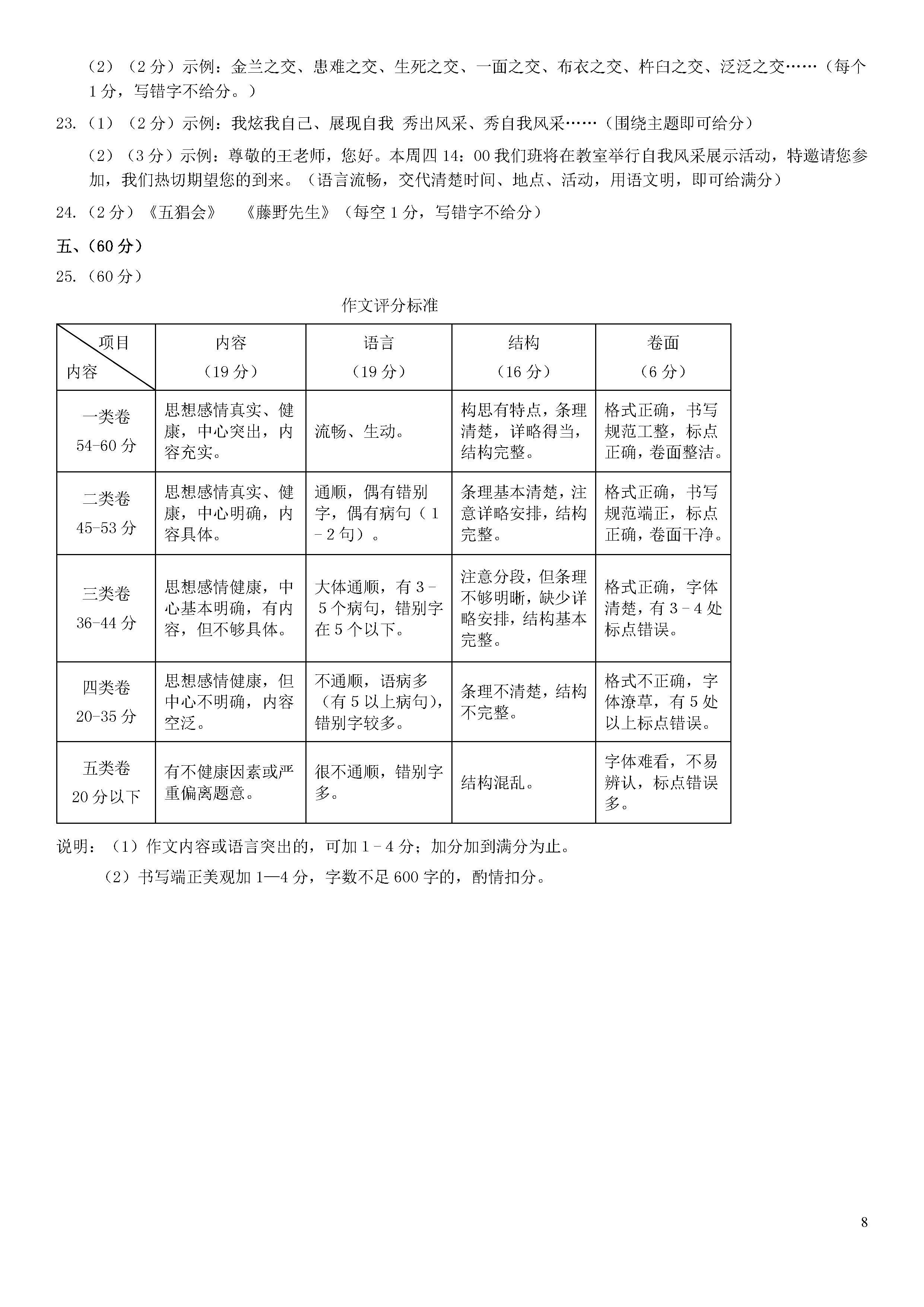 贵州黔东南州2018-2019七年级语文上册期末测试题含答案