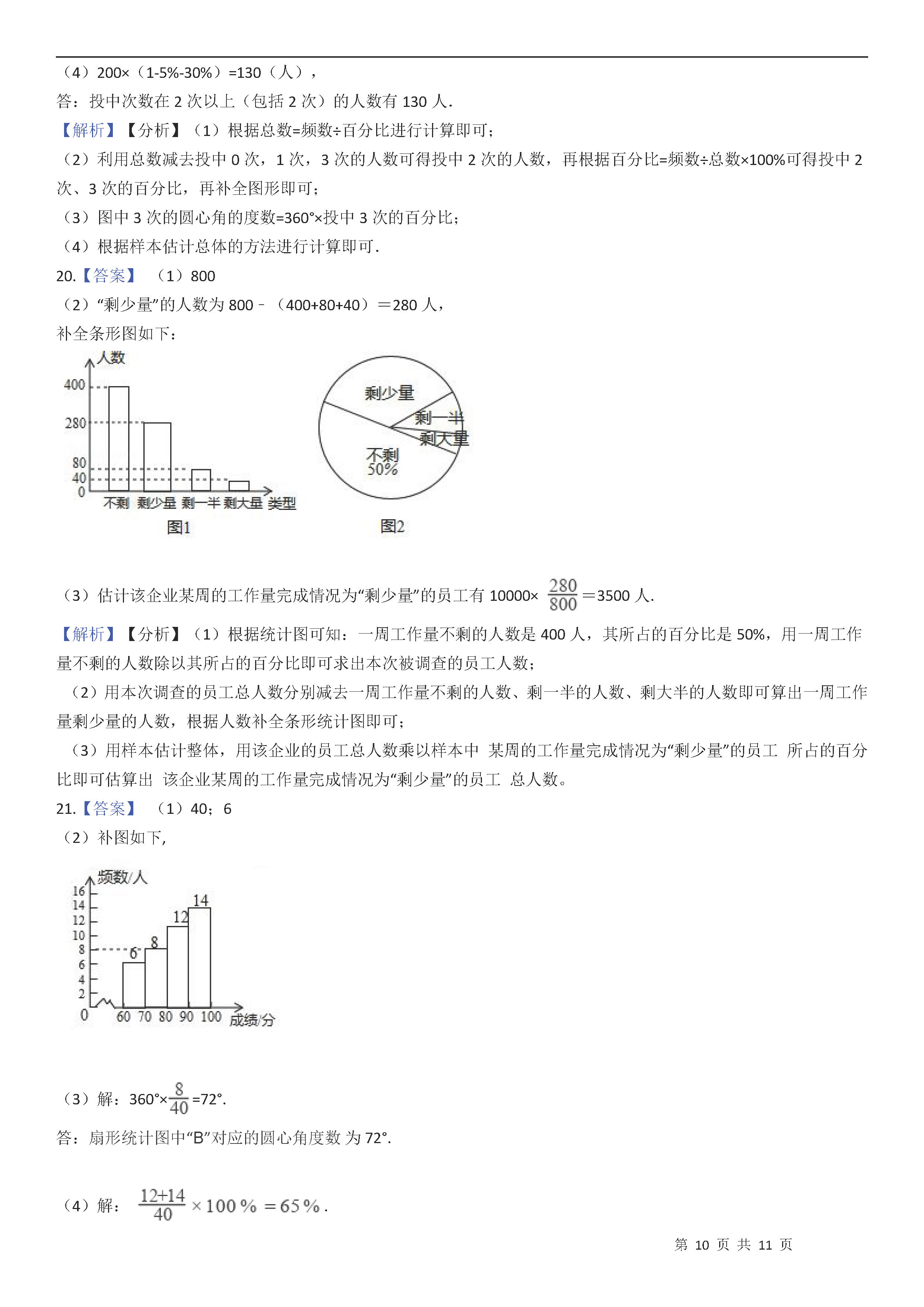 人教版2018-2019初一年级数学下册期末试题含答案