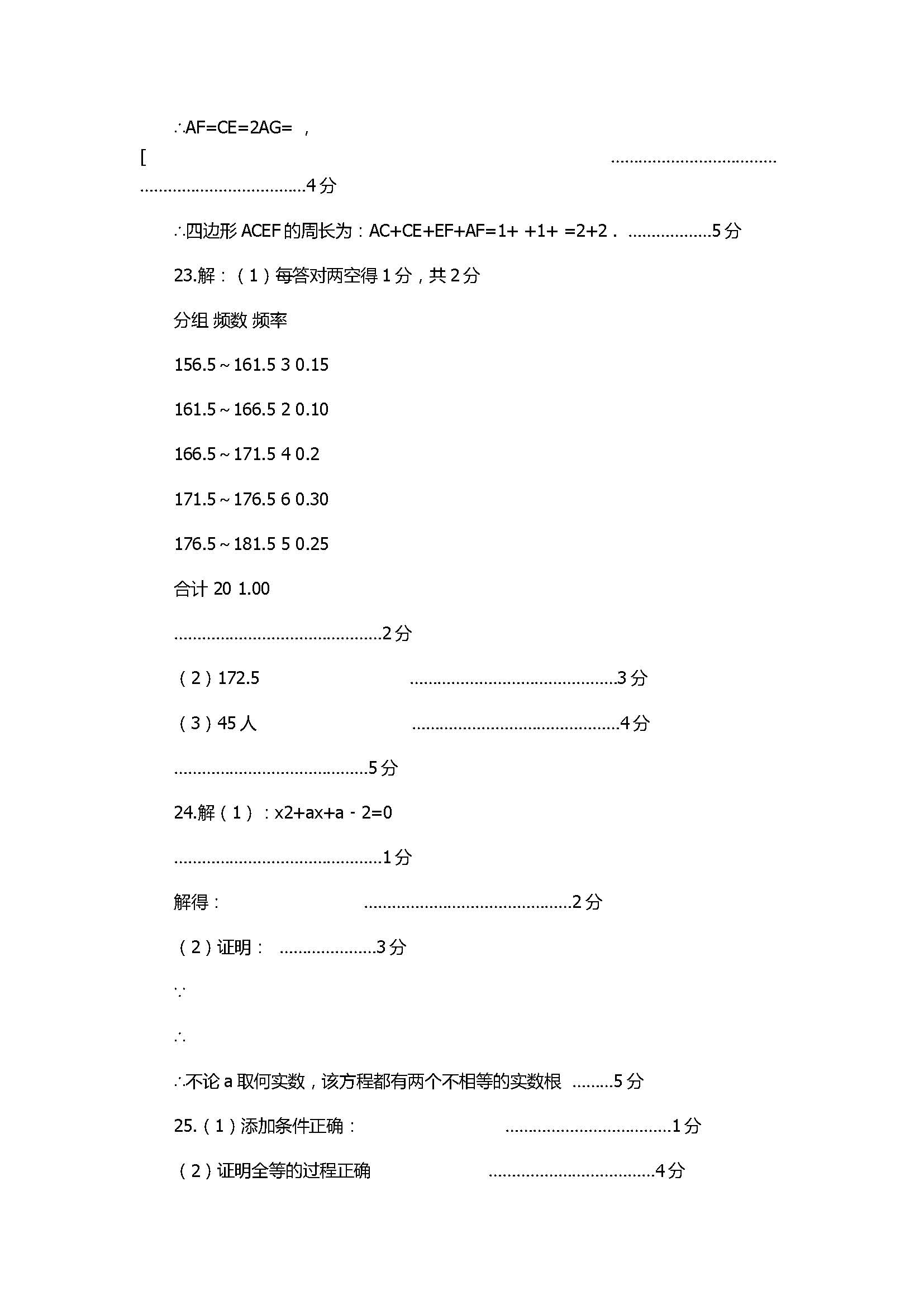 2017八年级数学下册期末试卷含参考答案（北京市门头沟区）