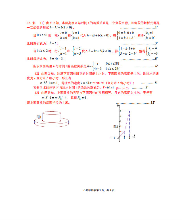 江西上饶市2018-2019八年级数学下册期末测试题附答案