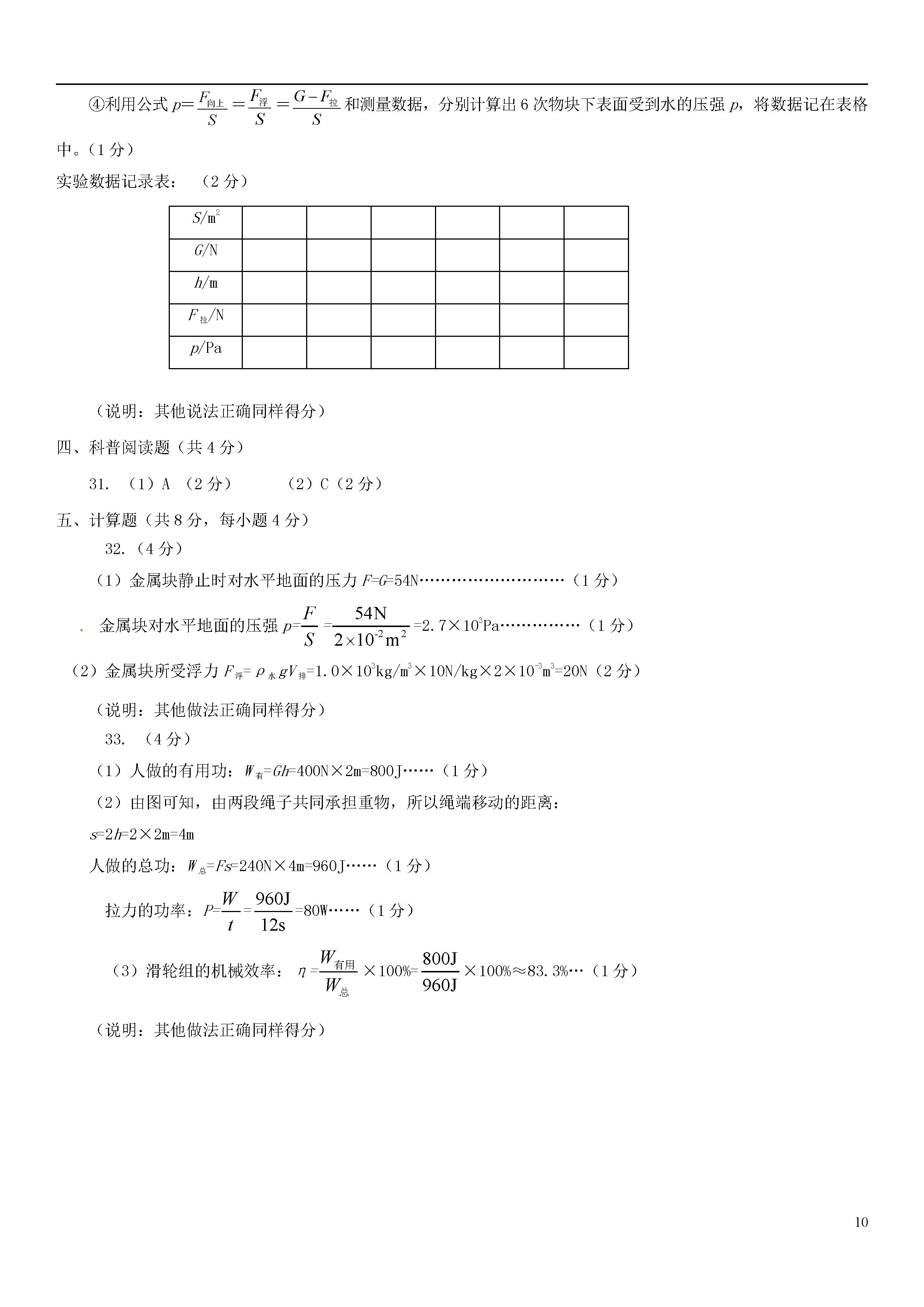 北京海淀区2018-2019八年级物理下册期末试题含答案