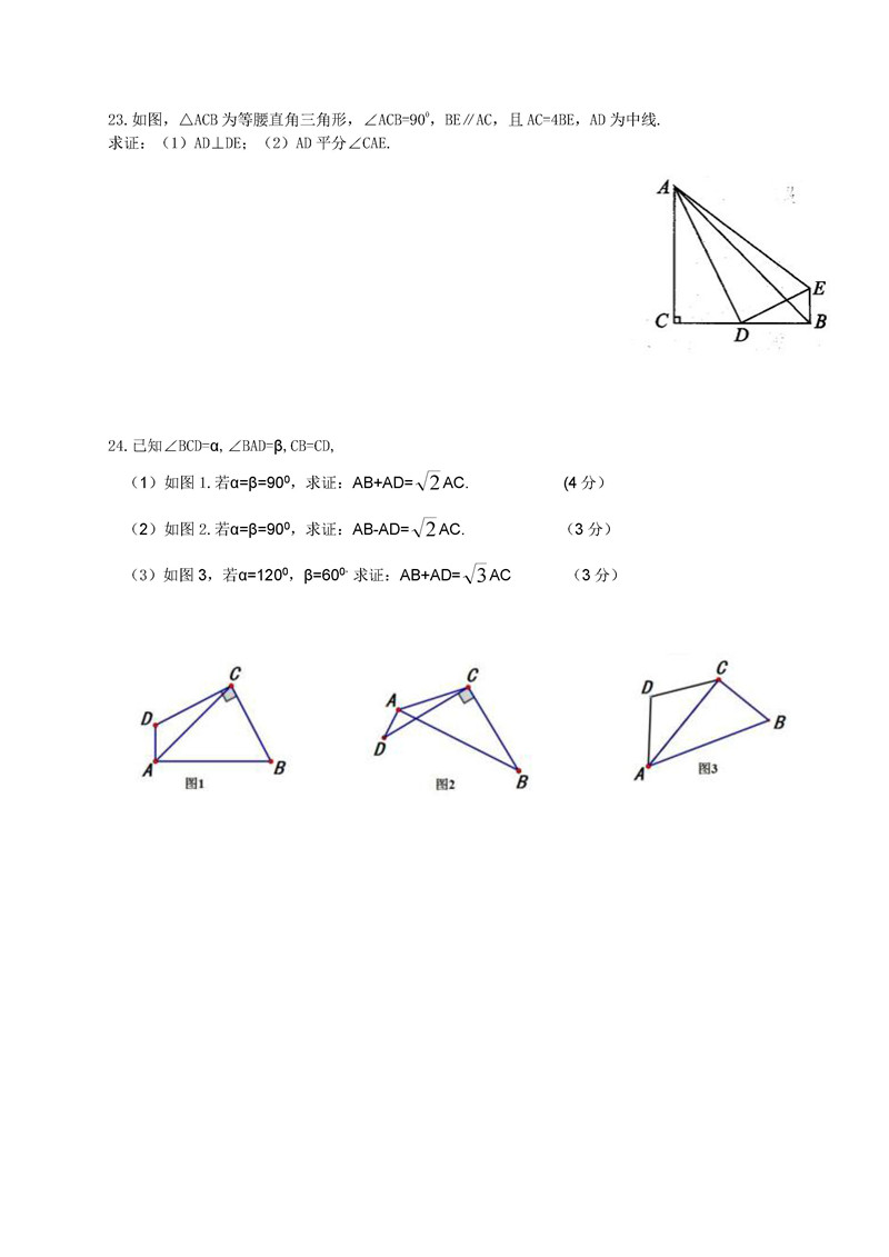 2019-2020四川川绵阳东辰国际学校八年级下第1次月考数学试题