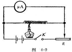 用直流微安计和铁丝演示导体电阻与温度的关系
