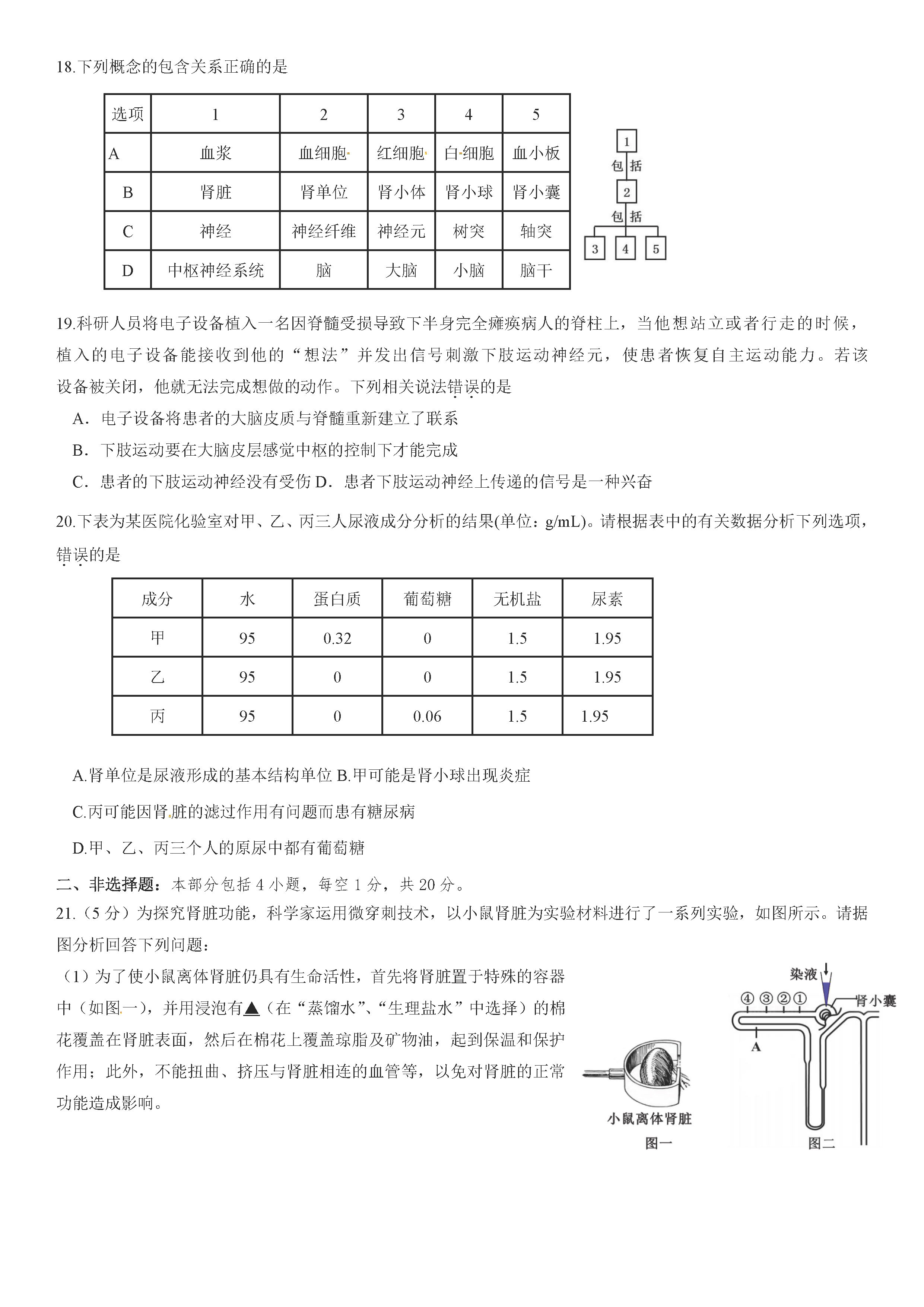 2019-2020江苏徐州八年级生物上册期中试题无答案