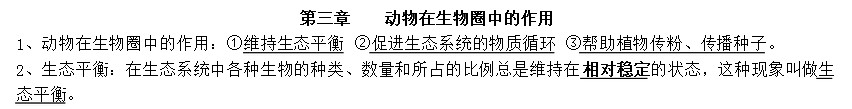 八年级生物下册知识点整理：第三章 动物的运动和行为（人教版）